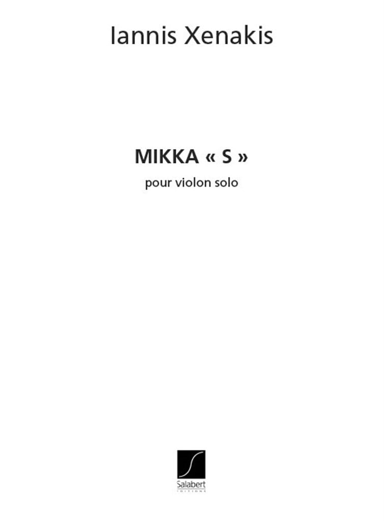 Mikka S Pour Violon Solo